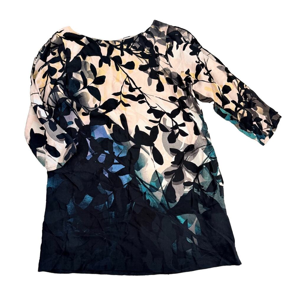 Maeve Anthropologie Shaded Garden Floral Black Dress Womens XL